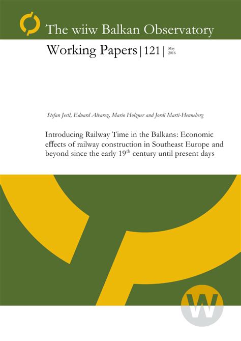 Pdf Introducing Railway Time In The Balkans Economic Eﬀects Of