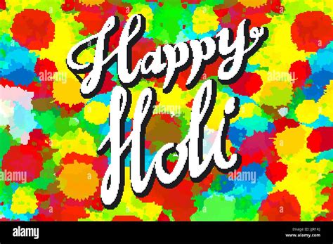Illustration Of Abstract Colorful Happy Holi Background Art Stock