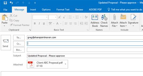 In this article, we will see how we can send an email with attachments. 7 ways to attach SharePoint documents to an email ...