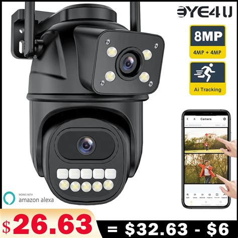 4K 8MP Lornetka Kamera Ochrony Zewn Trzne WiFi PTZ Trzy Soczewki 12MP