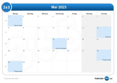 Kalender Mai 2023