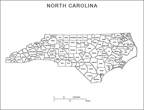 Map Labeled County Map Of North Carolina Vivid Imagery