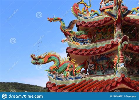 Chinese Dragons Temple In Taiwan Stock Image Image Of Tourism