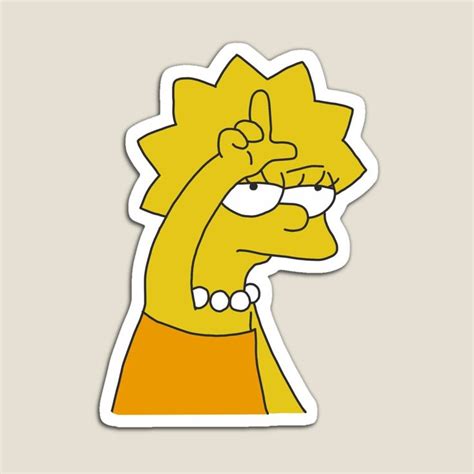 Lisa Simpsons Magnet By Stickersjess In 2020 Lisa Simpson Simpson Aesthetic Stickers