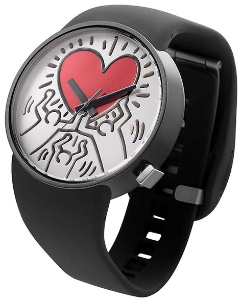 Odm Keith Haring X Collection Watch Heart Logo Black Dd134