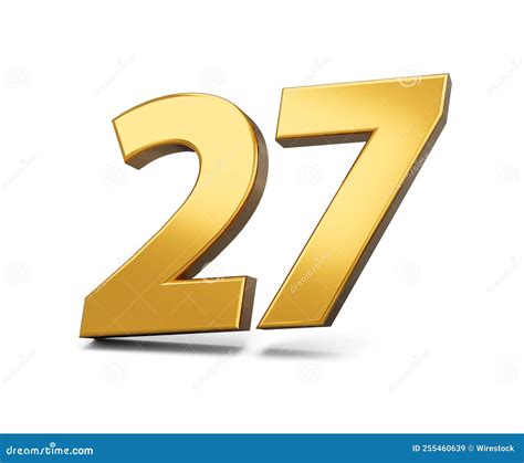 Illustration Of Number 27 Twenty Seven Isolated On A White Background