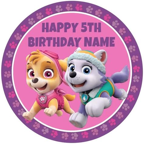 Paw Patrol Skye Edible Icing Cake Toppers