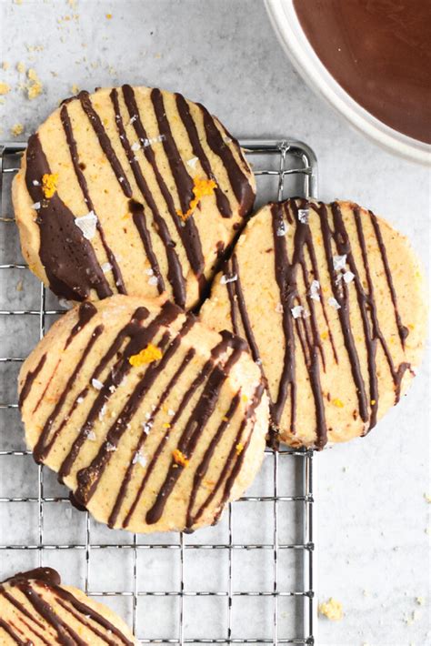 Orange Cardamom Shortbread Cookies With Dark Chocolate Sea Salt