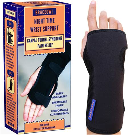 Buy Carpal Tunnel Wrist Brace Night Time With Splint Support Hand