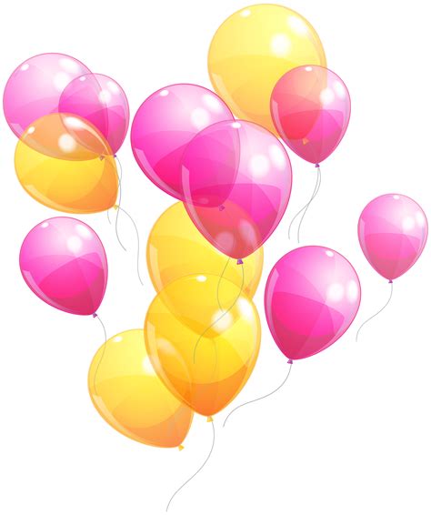Pink And Yellow Balloons Bunch Png Clipart Image Gallery Yopriceville