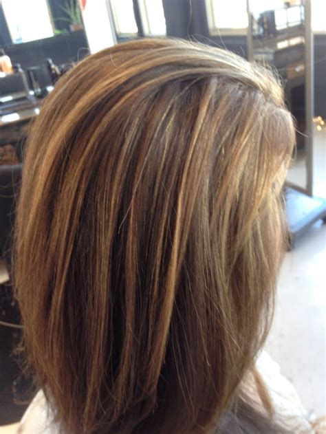This short highlighted hairstyle shows the domination of the blonde top over the brown hair. Light Brown Hair With Caramel Highlights I love brown hair ...