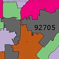 Santa Ana Zip Code Map – Map Vector