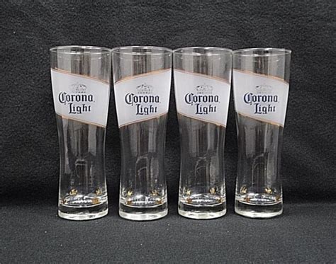 Corona Light 16 Ounce Pilsner Glasses Set Of Four Ebay