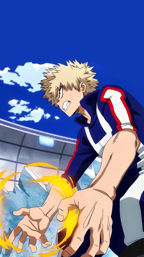 An Anime Character With Blonde Hair And Blue Eyes Holding A Yellow