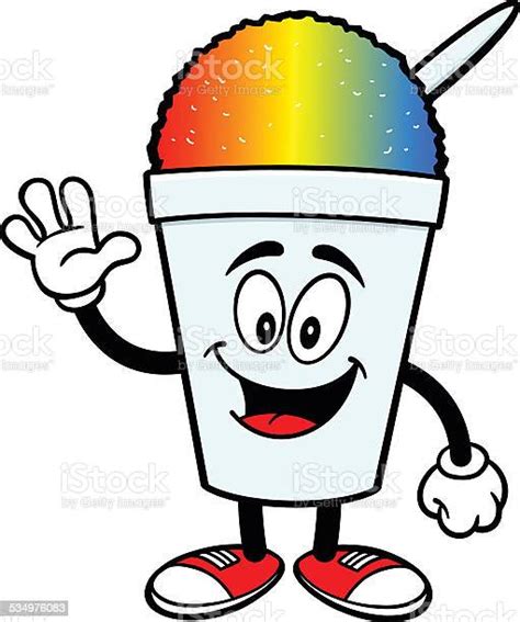 Shaved Ice Waving Stock Illustration Download Image Now Snow Cone Cartoon 2015 Istock