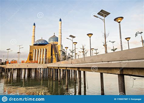 Amirul Mukminin Mosque Floating Mosque In Makassar Indonesia Stock