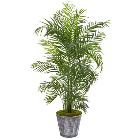 Nearly Natural 63 In Indooroutdoor Areca Palm Artificial Tree In