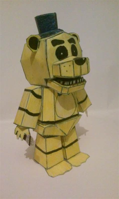 Fnaf Papercraft Golden Freddy Im3 By Paperlist On Deviantart