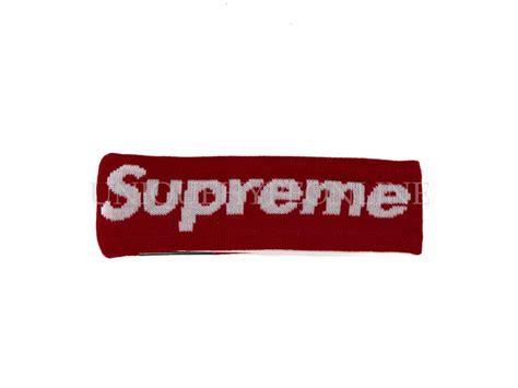 Supreme New Era Big Logo Headband Fw18 Red Uniquehype
