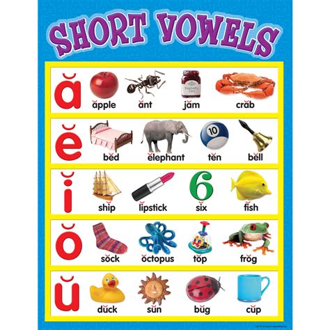 Short Vowels Chart TCR7701 Teacher Created Resources