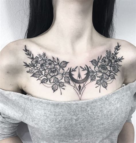 300 Beautiful Chest Tattoos For Women 2020 Girly Designs And Piece