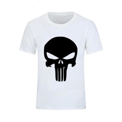Punisher Skull T Shirts Men Fashion Brand Clothing Men S Short Sleeve Pure Cotton Tshirts Homme