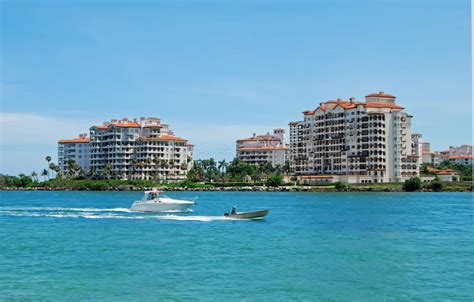 Miami Beach Luxury Island Condos Stock Image Image Of Islands Luxury