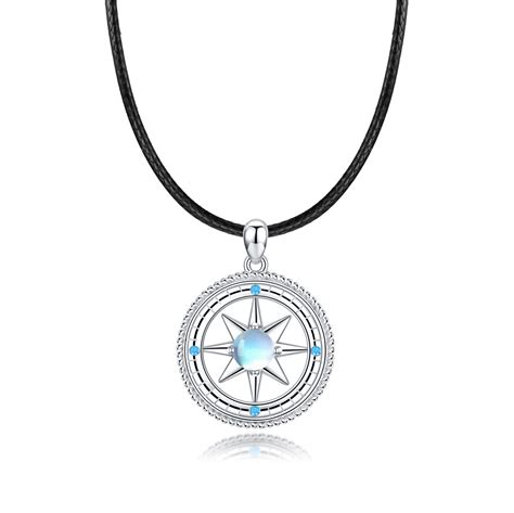 CUOKA MIRACLE Compass Necklace 925 Sterling Silver Guide The Direction