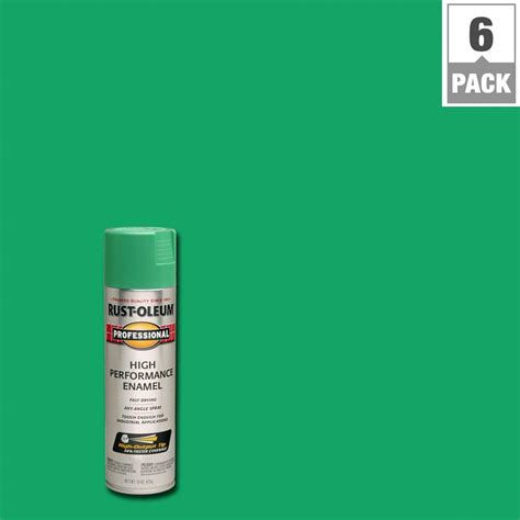 Rust Oleum Professional 15 Oz Gloss Safety Green Spray Paint 6 Pack