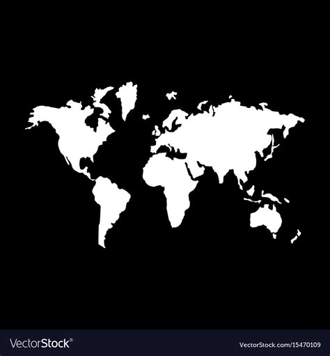 World Map It Is The White Color Icon Royalty Free Vector