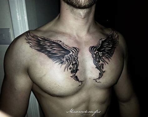 Wings Chest Tattoo Best Tattoo Design Ideas Collar Bone Tattoo For Men Wing Tattoo Men