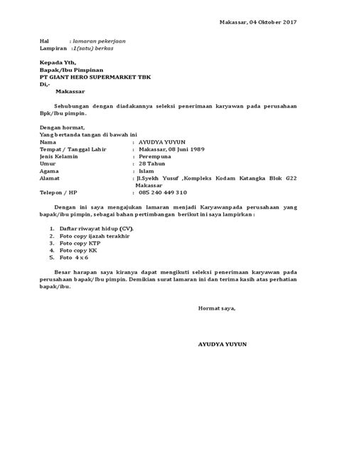 Contoh surat lamaran kerja marketing. Contoh Surat Lamaran Kerja Ke Toko - Berbagi Lamaran