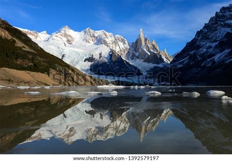 Laguna Torre Cerro Torre Reflection Los Stock Photo 1392579197