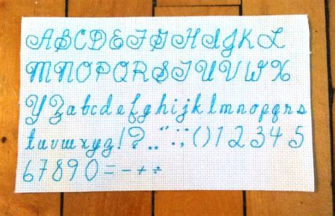 Back Stitch Alphabet Cursive Cross Stitch Patterns