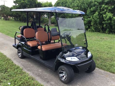 New Black 6 Passenger Advanced Ev Lsv Street Legal Limo Golf Cart Fast