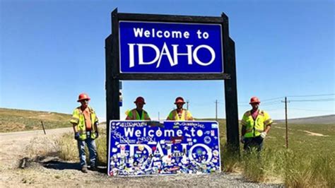 State Auctions Off Welcome To Idaho Sign Covered In Stickers