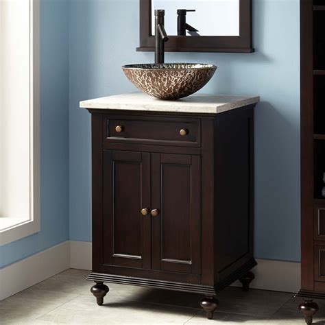 This vanity is small enough to fit into any bathroom while being stylish let me know if you have questions and i would love it if you would comment to keep the conversation going. 24" Keller Mahogany Vessel Sink Vanity - Dark Espresso ...