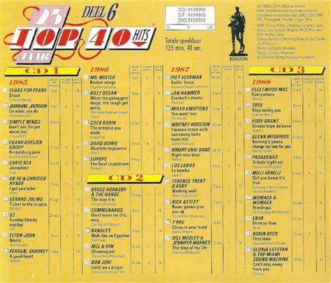 25 Jaar Top 40 Hits Deel 6 1985 1988 Various Artists Muziek