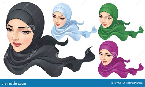 A Muslim Woman With Hijab Stock Vector Illustration Of Arab 151998100