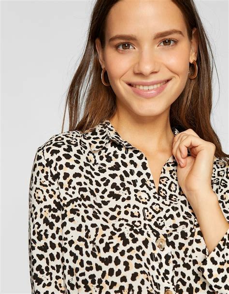 chemise leopard fall winter autumn printed shirts leopard print blouse united kingdom