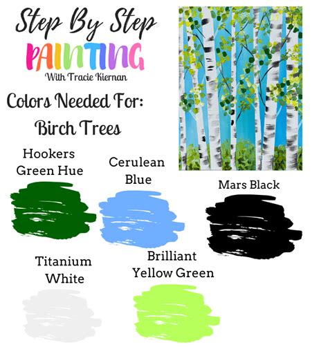 How To Paint Birch Trees Easy Step By Step Painting Tutorial