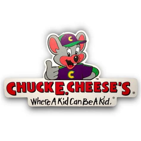 Rare 2000s Chuck E Cheeses Avenger Logo Prize Non Stick Cardboard