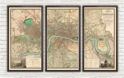 Do you live in the uk's capital city? Old London Map 1830 England Vintage Map - VINTAGE MAPS AND ...