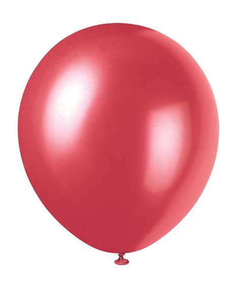 25cm Red Pearl Balloons 20 Pack Unique