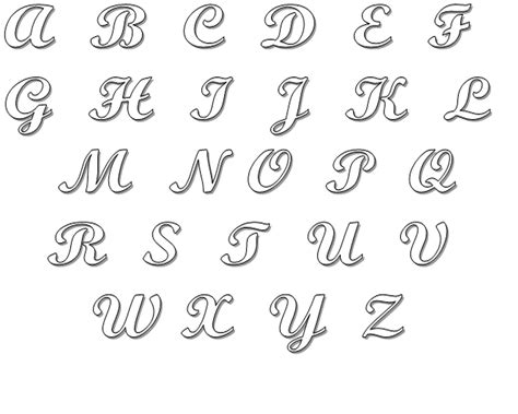 Moldes de letras vazias