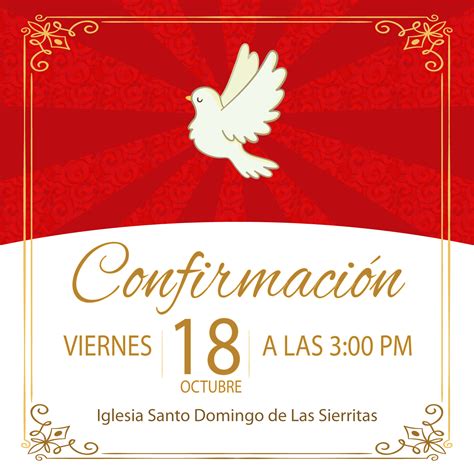 Invitación Confirmación 2019 Colegio Hispano NicaragÜense