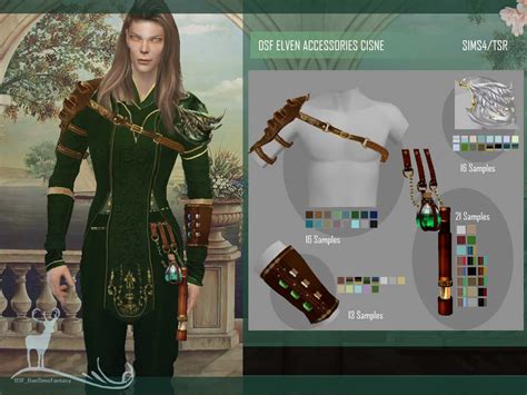 Dansimsfantasys Dsf Elven Accessories Cisne Sims Sims 4 Sims Medieval