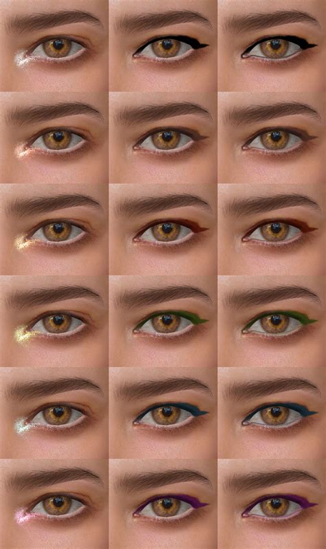 Alf Si Ts4 Eyes Makeup Set Zlata Hq Teen Emily Cc Finds