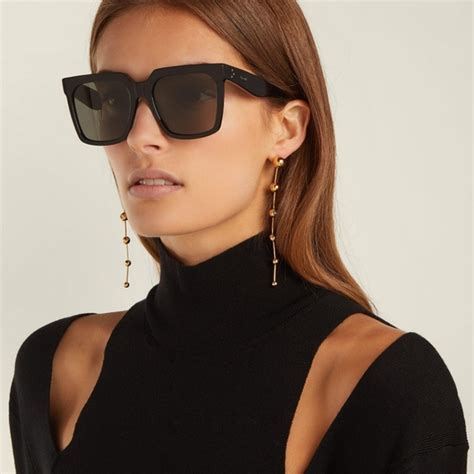 Celine Accessories Celine 55mm Polarized Oversized Black Square Sunglasses Poshmark