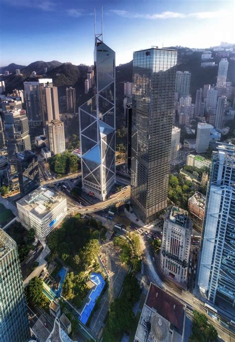 Bank Of China Building Hong Kong Drone Photography